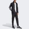 Adidas Basic 3-Stripes Fleece Track Suit Men Tracksuit Black IJ6067