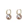 Simple Versatile Strong Light Pearl Earrings Female Temperament Ear Buckle Light Luxury Design Senior Fashionable and Versatile Earrings