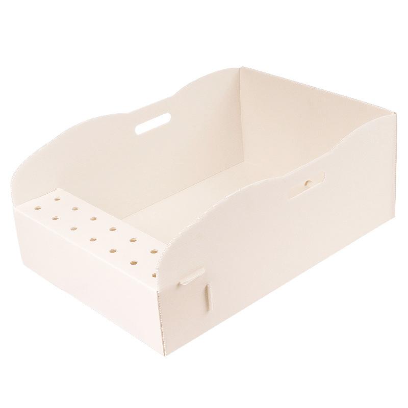 Foldable Disposable Cat Litter Box PP Waterproof Cat Toilet Outdoor Travel Extra Large Litter Box