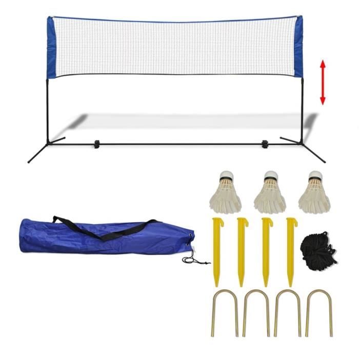 Filet de badminton - vidaXL - 300 x 155 cm - Réglable - Sac de transport inclus - Multisport