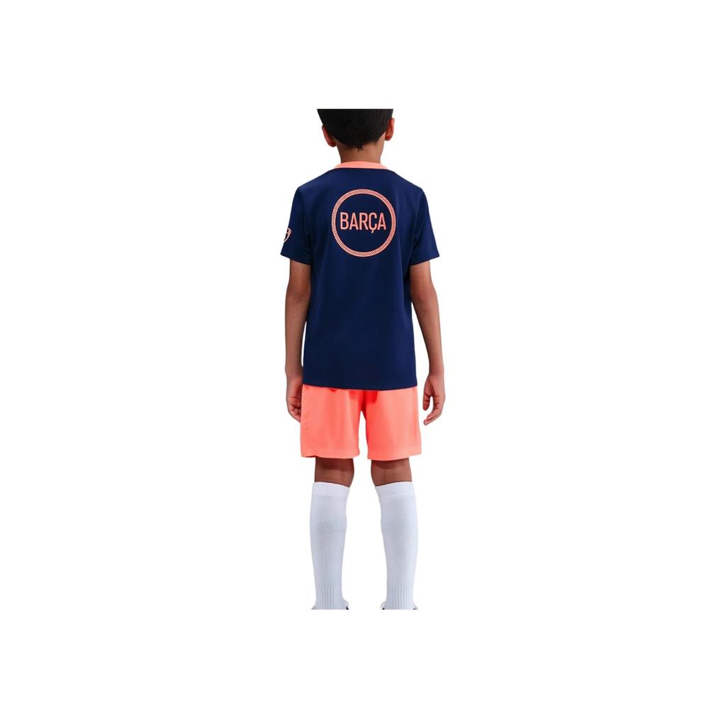 Nike Kids Quick-Dry T-Shirt Academy Pro Third Dri-FIT Series Barcelona Pre-Match Football Comfortable Short Sleeve Kids Tops HM4185-411