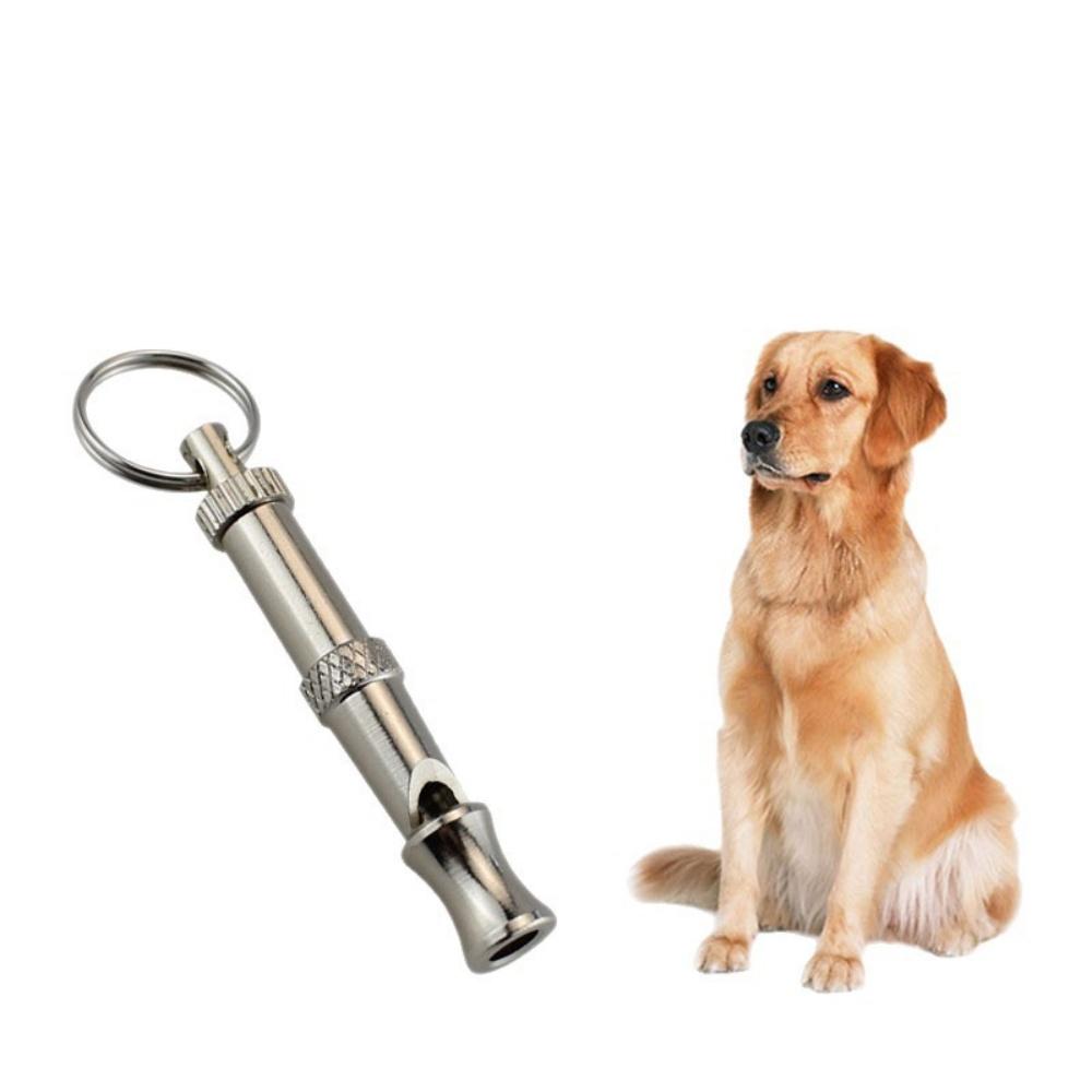 New Stainless Steel Adjustable Ultrasonic Dog Whistle, 1Pc Silent Pet Training Whistle For Recall & Behavior, Silver Portable