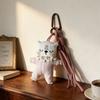 Braided Lanyard Vintage Bag Keychain Cartoon Animal Pendant Keyring Lanyard Charm  Bag Decoration