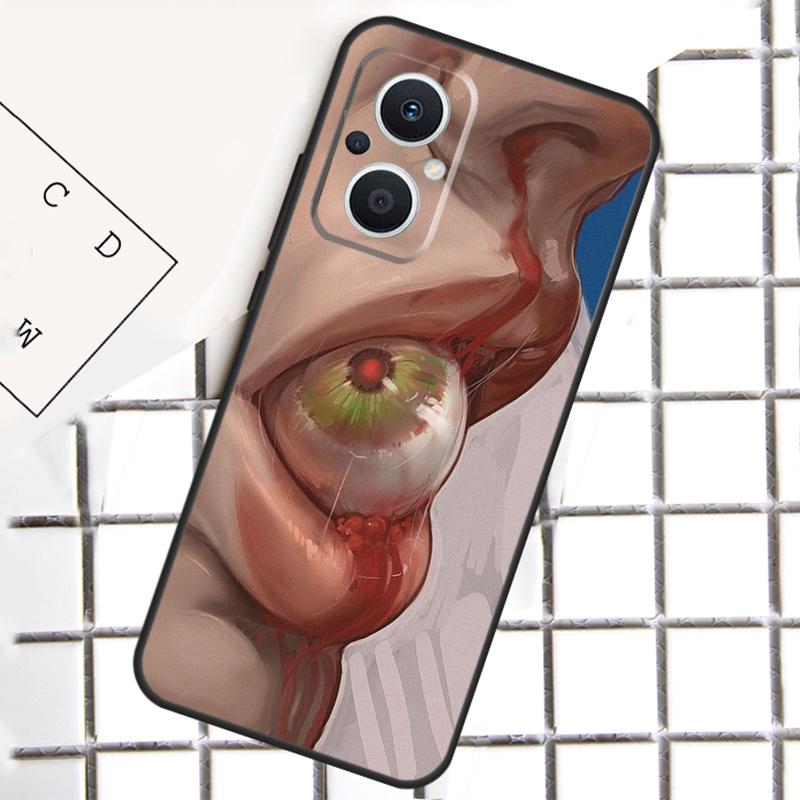 Scary Face Eyes For OPPO Reno 14 12 11 10 13 Pro 8T 11F 12F 13F 14F 7 8 Lite OPPO Find X9 X8 X6 X5 Pro Case