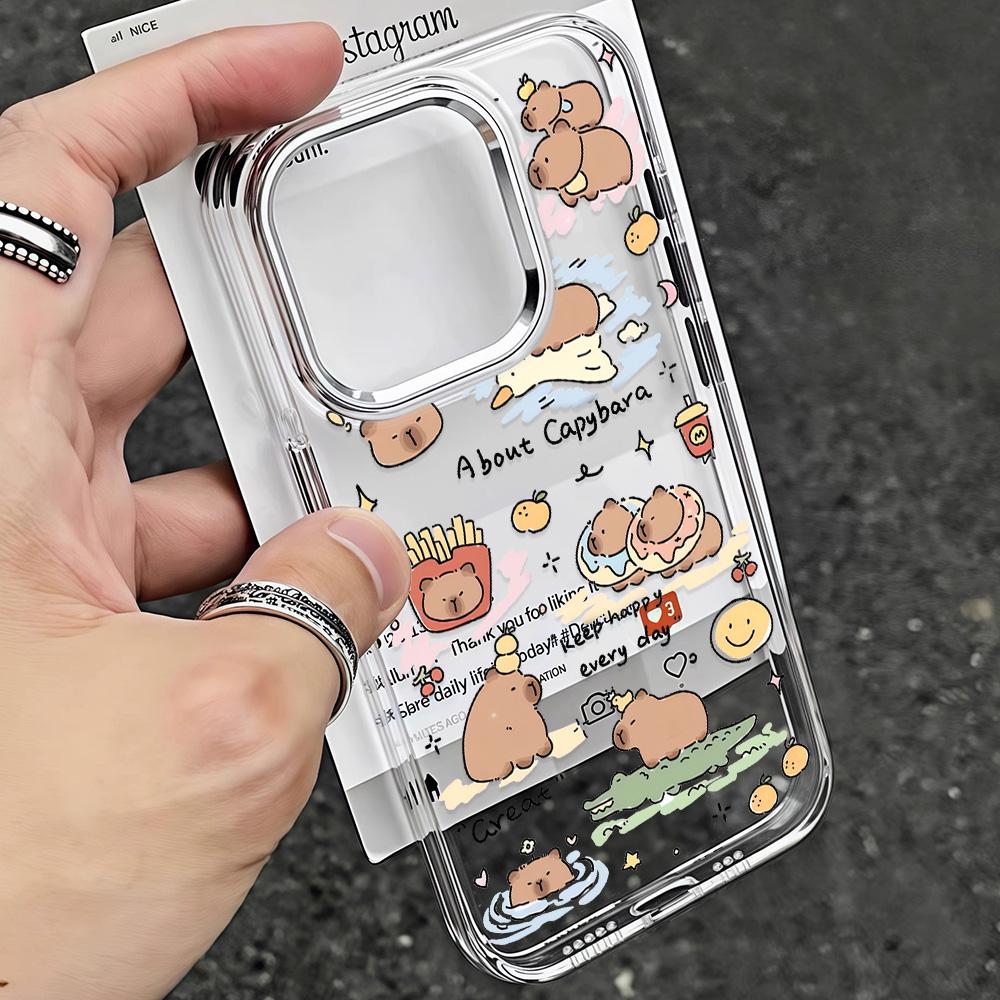 Cartoon Cute Capybaras Hot Phone Case For Xiaomi Redmi Note A5 A3 14 13 14c 13c 12 11 12s 12c 10c 10 9 Pro Plus 4G 5G Soft Cover