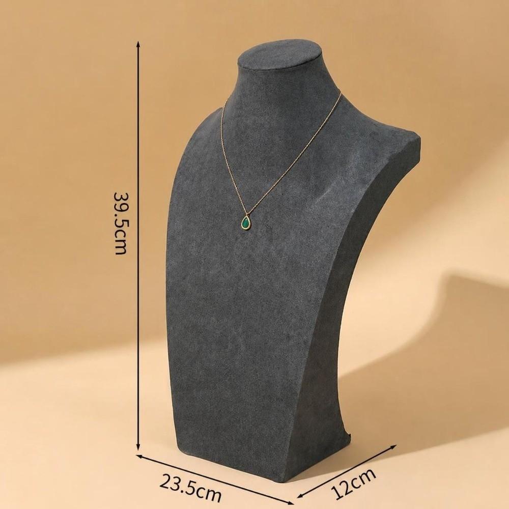 Human Shape Necklace Display Stand Velvet Cloth Ornament Holder Jewelry Show Rack  Home Showcase