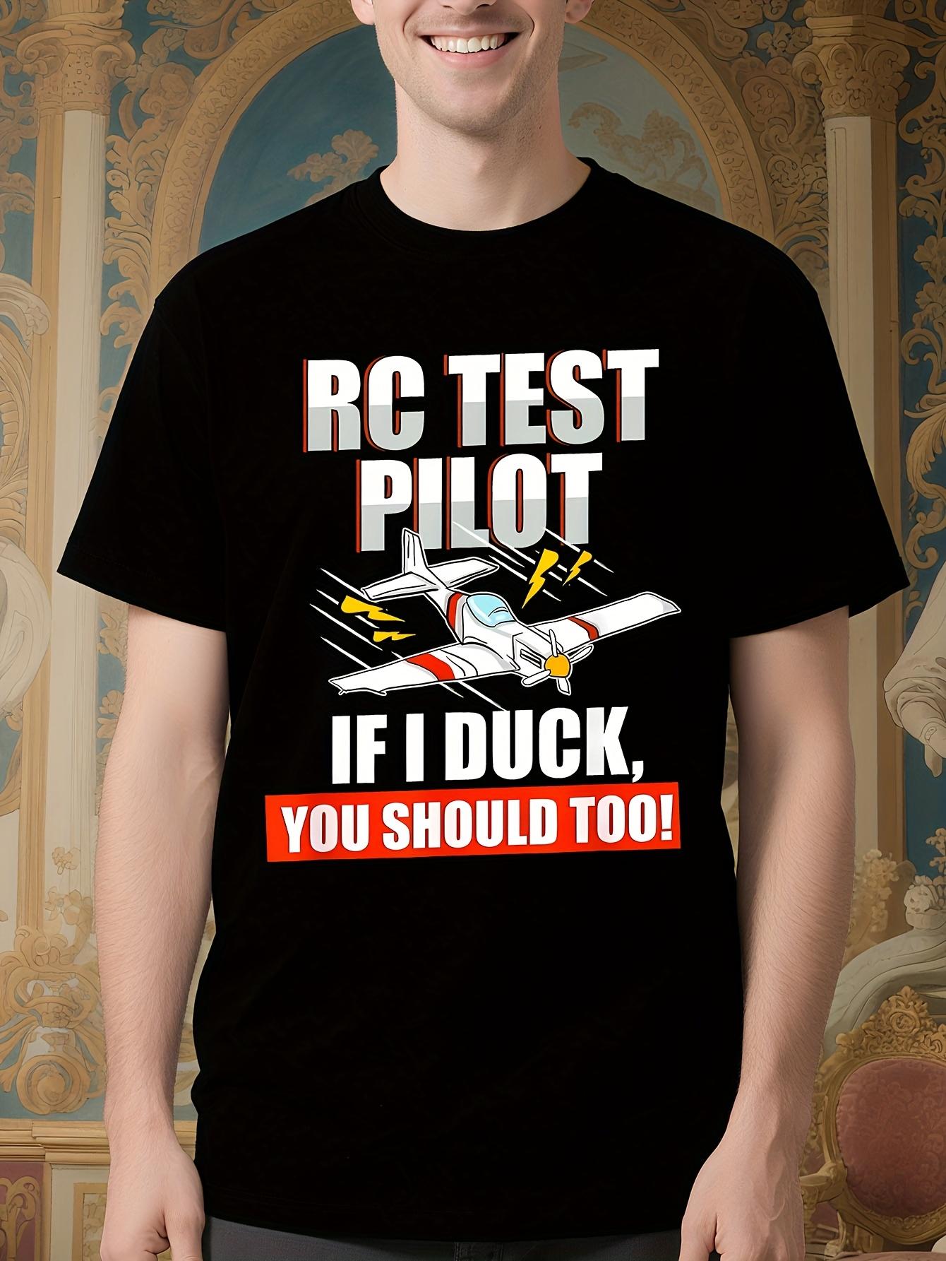 Funny RC Plane Pilot Graphic Tshirt - RC Test Pilot If Yo... XXL