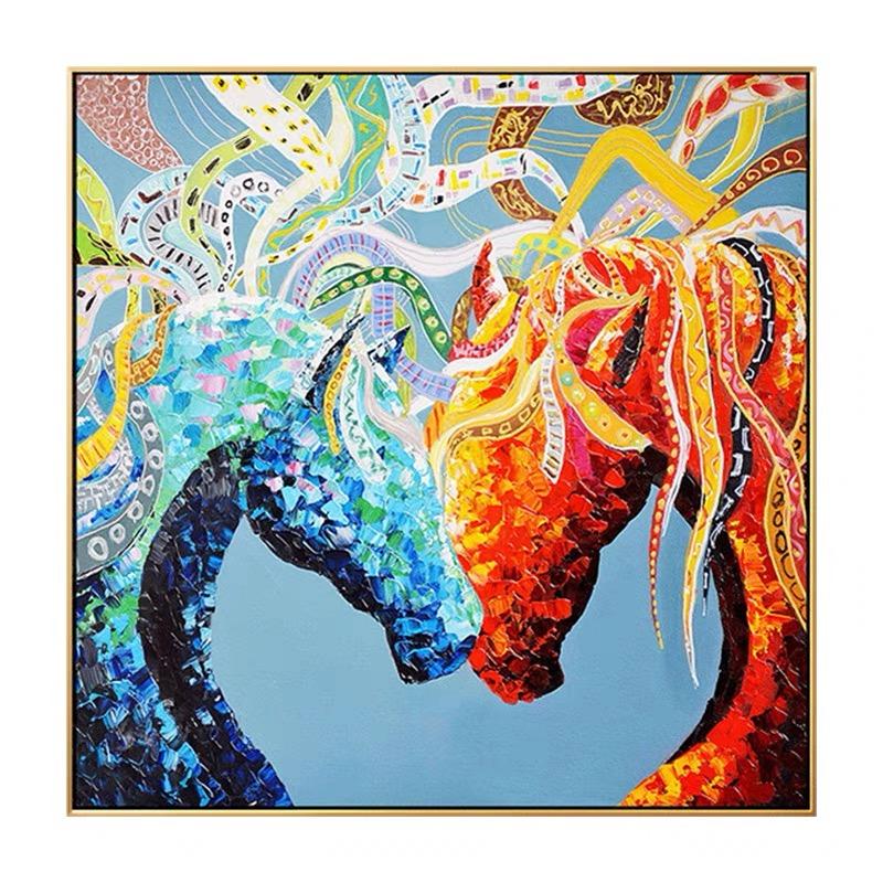 

5d Алмазная картина Полная Алмазная Цветная Лошадь Простая Спальня Алмазная Вышивка Мозаика Новый Ресторан Пятно Алмазная Вышивка Крестом DIY 30*30CM чёрный