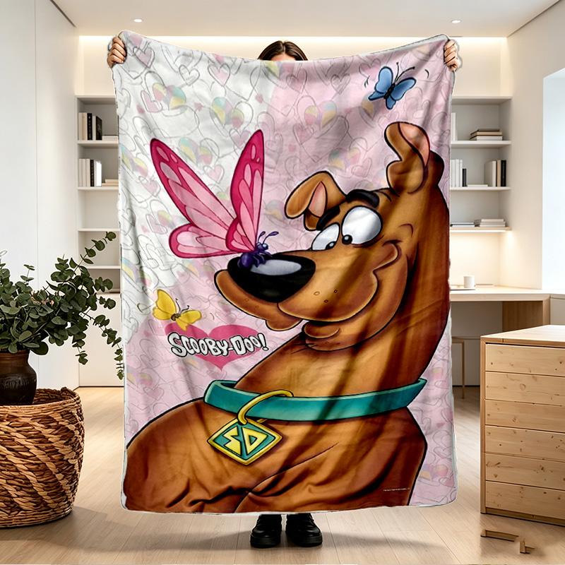 Scooby Print Blanket - Soft & Comfortable, for Bedroom, Travel, Sofa, Home Decoration - Birthday Christmas Gift for Friend