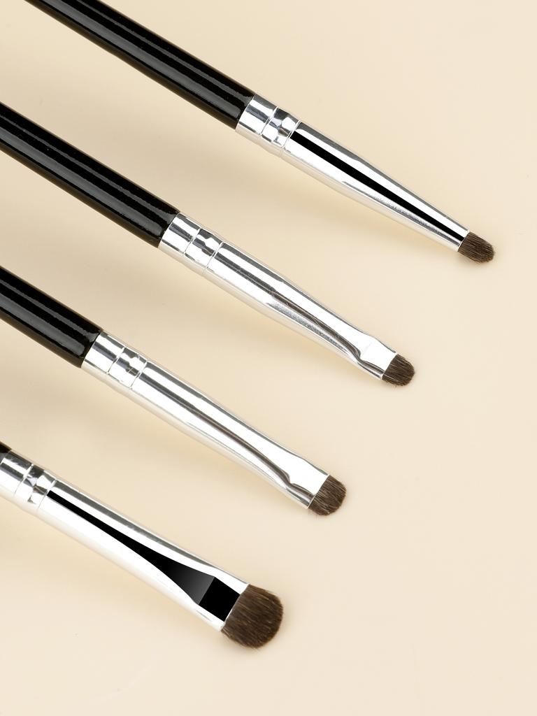 4-Pcs SET OF EYE MAKEUP TOOLS INCLUDING DETAIL BRUSH, EYE SHADOW BRUSH, EYELINER BRUSH, UNDER-EYE BRUSH, EYEBROW BRUSH