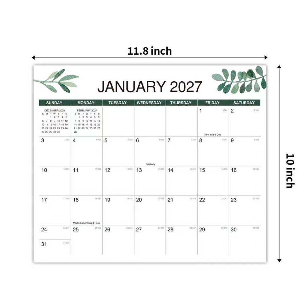 Magnetic Backing Magnetic Fridge Calendar Monthly Planner Eco-Friendly Paper Wall Planner Calendar Creative 2027 Calendar School