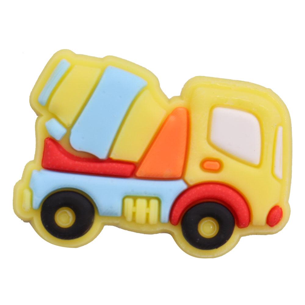 1Pcs PVC Mix Construction Vehicle Excavator Boys Buckle Clog Cool Children Cranes Car Shoe Charms Accessories Shoe Charm