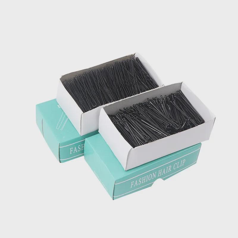 Black Bold U-Shaped Hairpins, 500g Large Pack for Hair Buns, Evening Styles, Straight or Wavy Hair