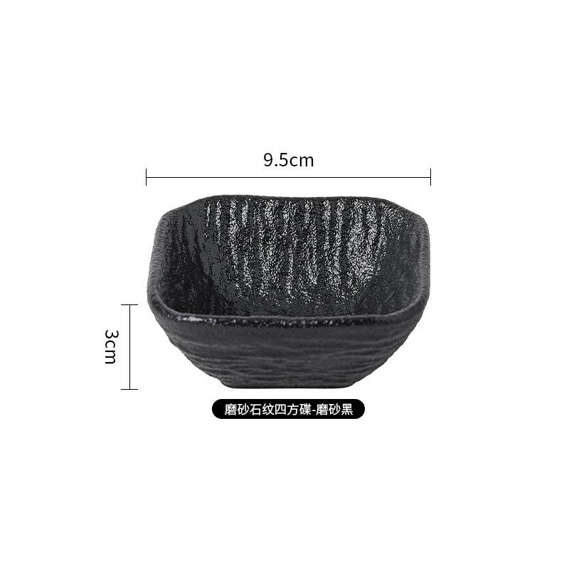 Japanese Black And White High-End Creative Dish Set Plate Ceramic Bowl Western Plate Steak Plate Ceramic Tableware