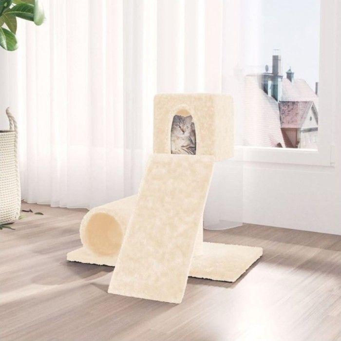 171606 vidaXL Cat Tree with Sisal Scratching Post Cream 59 Cm