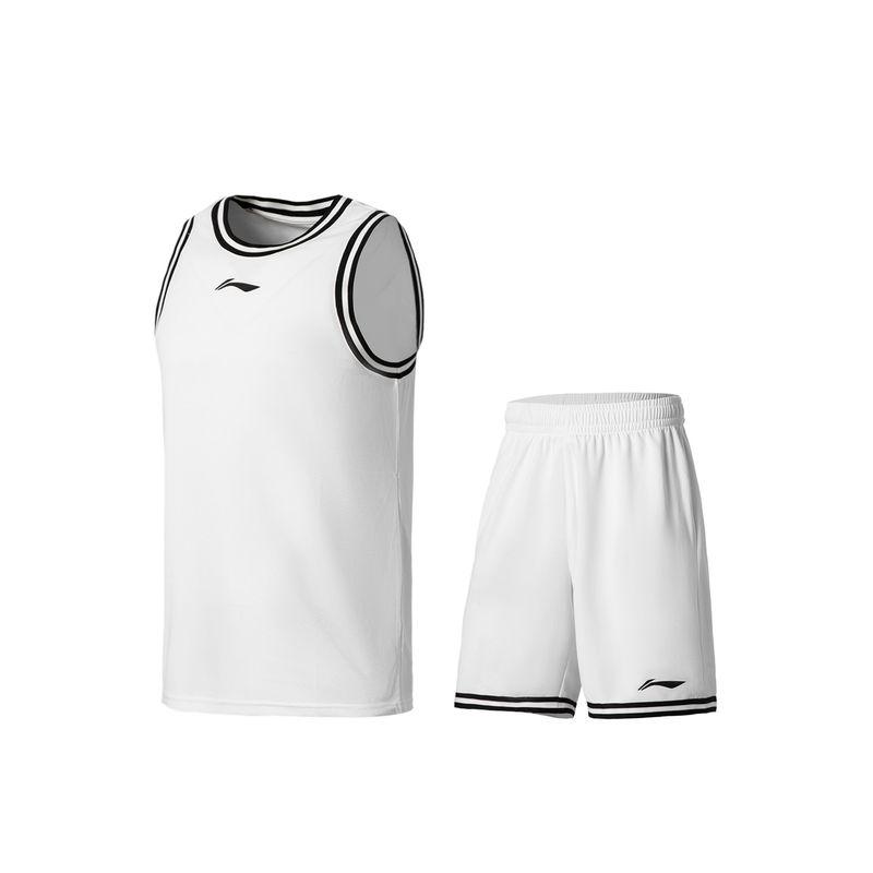 

Костюм Li Ning Мужской Топы Брюки Вязаный Баскетбольный Standard white/black and white webbing S