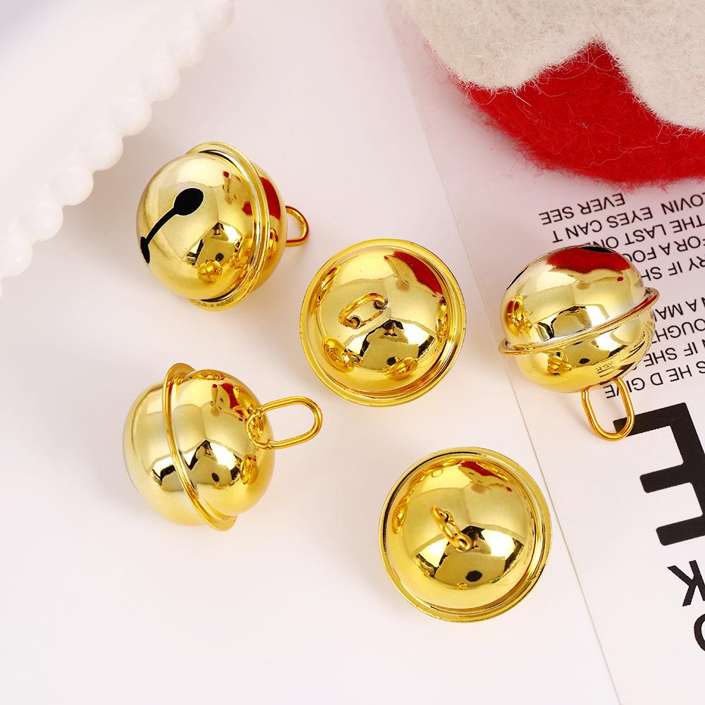 3CM Gold Large Hole Keychain and Pet Collar Bell Pendant - Christmas Decoration