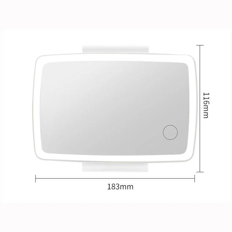 

1 шт. универсальные аксессуары для салона автомобиля авто козырек три регулируемые шестерни зеркало для макияжа со светодиодной подсветкой для девочек и женщин