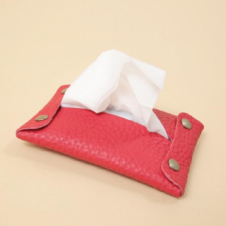 Modern Tissue Organizers Travel Friendly Tissue Holder Soft PU Leather Paper Case for Personal Care Items