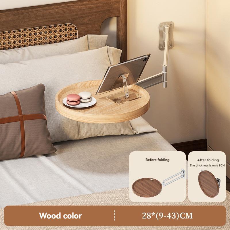 

Modern Minimalist Foldable Table Solid Wood Circular Suspended Wall Side Desk Coffee Corner Tray Tables Living Room Furniture