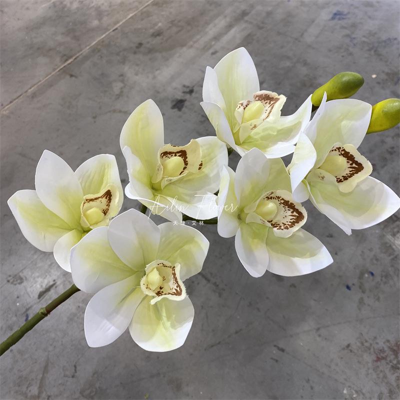 3D tištěná dekorace orchideje Cymbidium - Měkká a realistická umělá květina pro svatby a domácí dekoraci