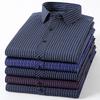 Plus Large Size 9Xl 8Xl 7Xl Mens Casual Business Long Sleeved Shirt Classic Plaid Striped Male Social Dress Oversized Shirts