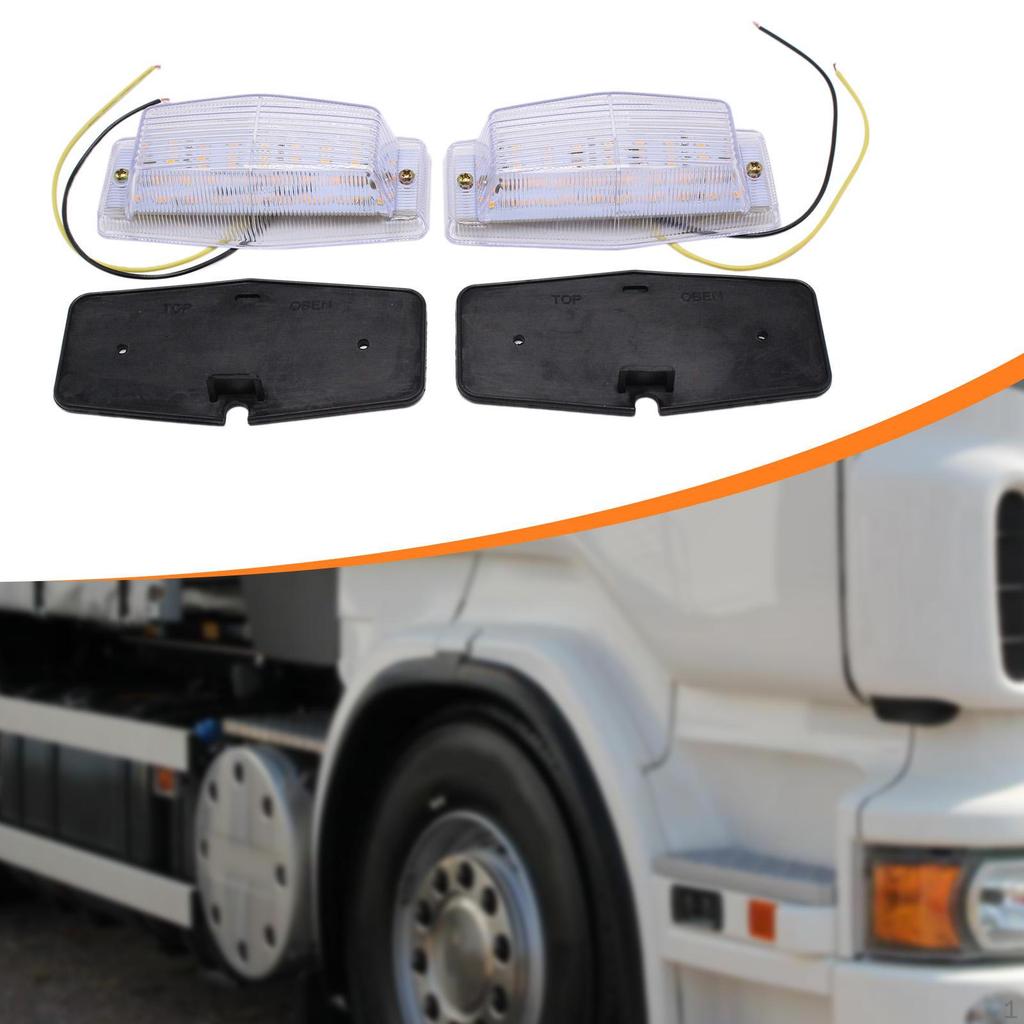 2 Pieces Side Marker Lights 50421113 Lamps Double Burner Pole for Truck