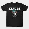 T-shirt da uomo con stampa nera Philadelphia Eagles Stampa su carta transfer senza taglio Maglietta in cotone
