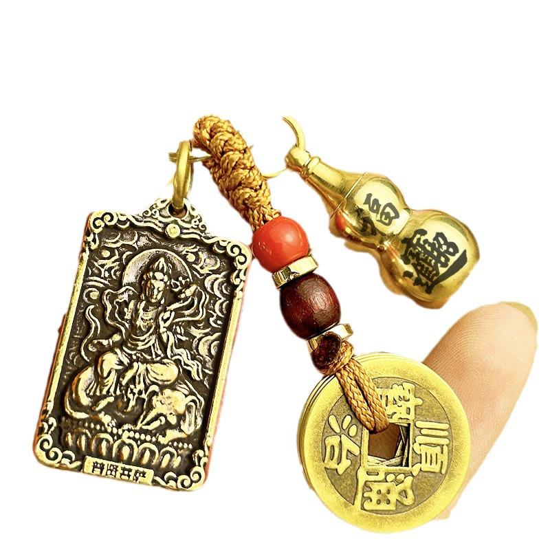 Dodici Divinità Guardiane dello Zodiaco Portachiavi Ciondolo Zucca Cinabro