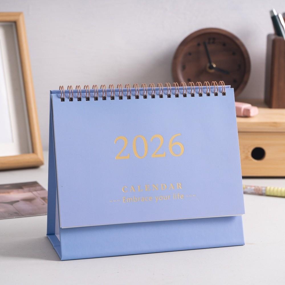 Writeable Memo Standing 2026 Desktop Desk Calendar Portable Foldable Table Calendar Academic Planner Office Supply