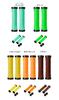 GORIX Bicycle Shock Absorbing Bar Double Fixation with Cross Celeste Grips, Grips, Tape, Lock-On [Compatible Bikes, MTBs, etc.] (GX-GP070)