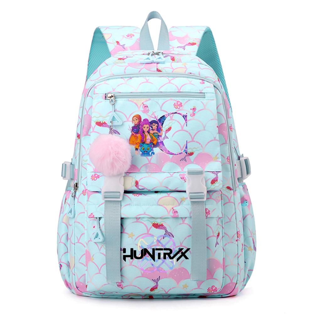 26 English Letters Printed Backpack Large Capacity Bookbag Student Boy Girl Schoolbag Outdoor Large Capacity Waterproof Sports Laptop Travel Bag