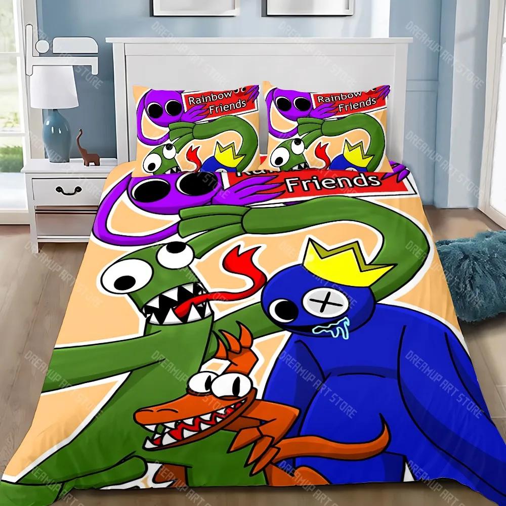 Duvet Cover Pillowcase Bedding Set Adult Boy F-Friends Girl Bedroom Decoration Children R-Rainbows Gift Single Double Large Size