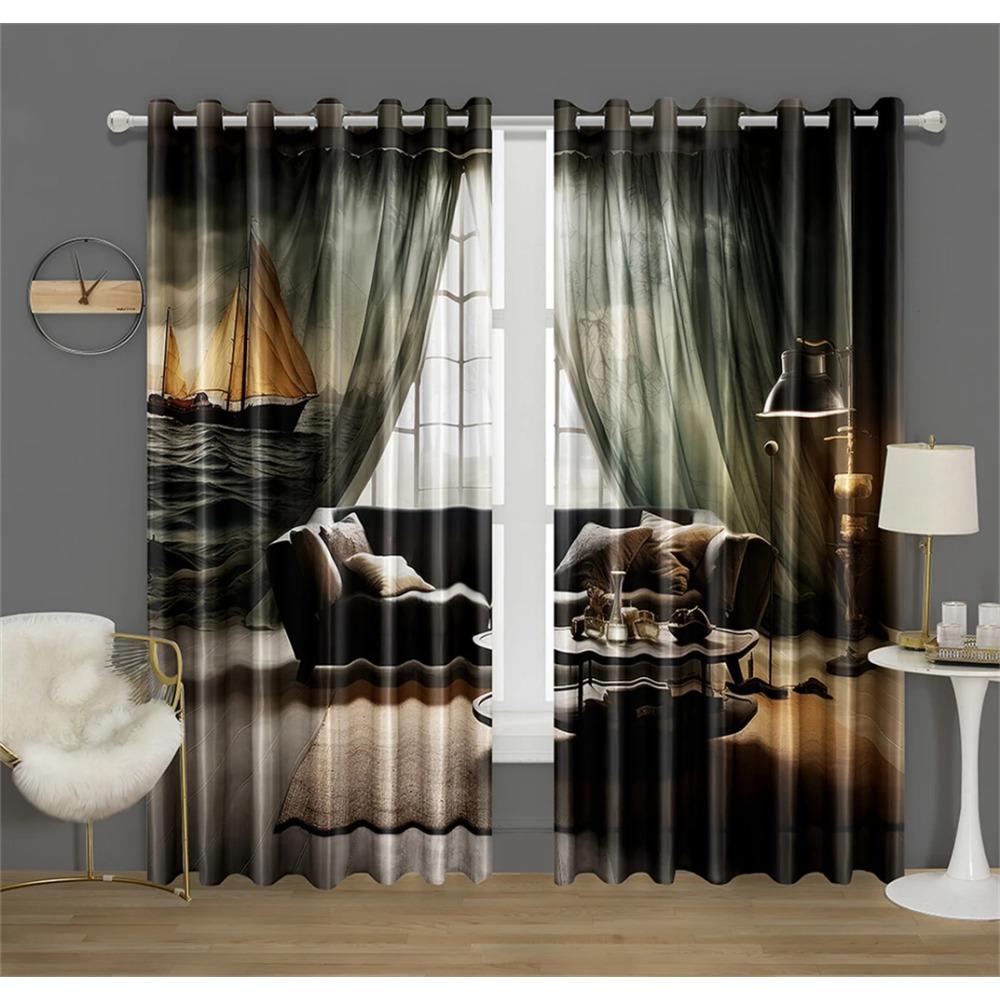 

Роскошный стиль романтические шторы с розами бабочки часы закат подходят для гостиной спальни офиса украшения 2 шт. 50W130H(CM)X2PCS&Rod Pocket