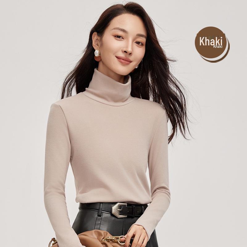 

Женский шерстяной свитер с высоким воротником Meiyabi, теплый облегающий топ с длинным рукавом в корейском стиле XL