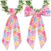 2Pcs Valentine's Day Wreath Sash for Front Door Conversation Heart Garland Ribbon for Party Home Decor Indoor Outdoor