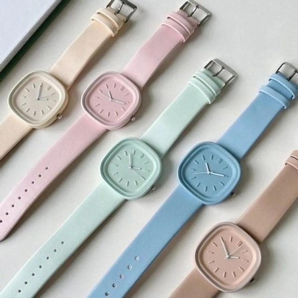 Women s fashion watch, analog pastel wristwatch, luxury women s watch, layered pastel color watch pink
