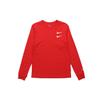 Nike Double Swoosh Print Crew Neck Long Sleeve T-Shirt Men Tops Red CK2260-657