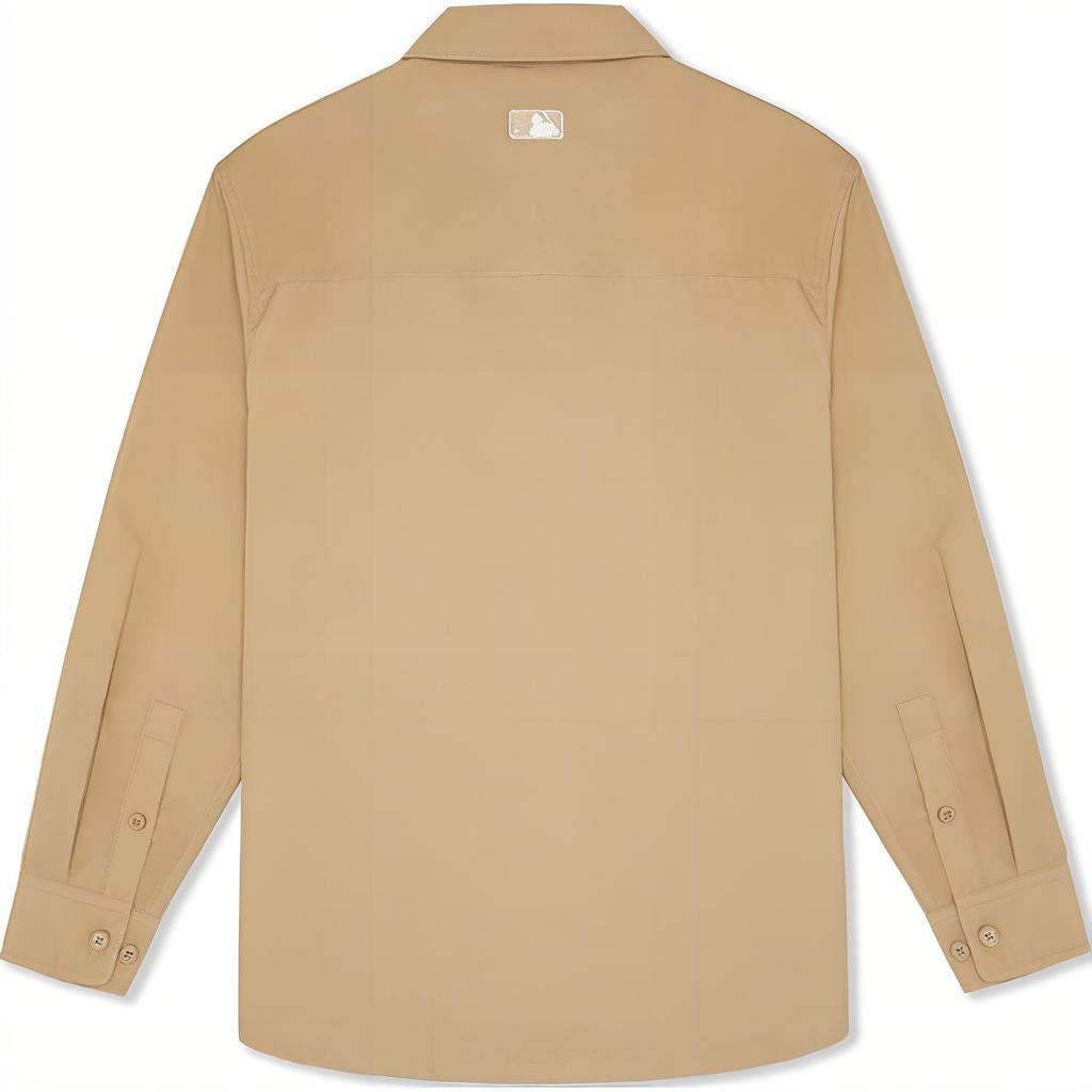 New MLB SS24 Shirt Unisex Beige Yellow 3AWSV0141-43BGS