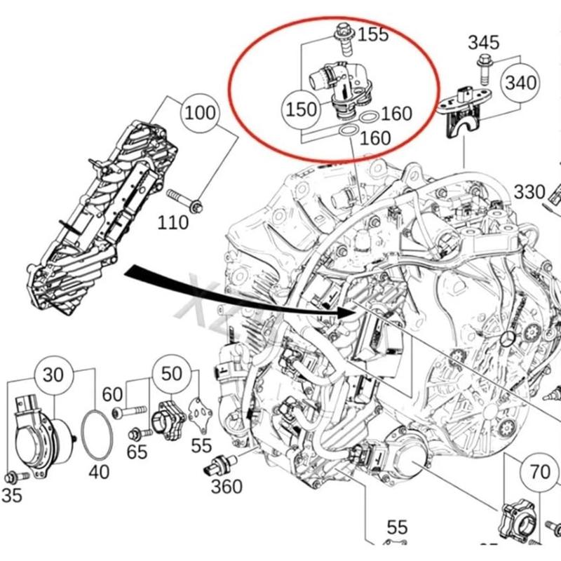 Car Transmission Radiator Coolant Connector for A200 A180L A200L B180 CLA200 GLB180 A7002770300 Coolant Connector Parts