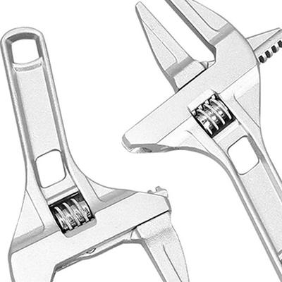 For Pipe Nut and Screw Removal Adjustable Bathroom Wrench Aluminum Alloy Multifunctional Universal Spanner