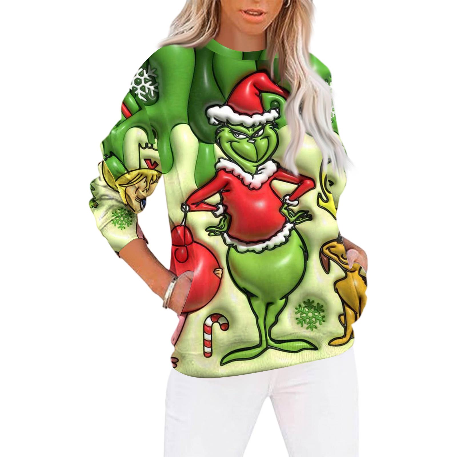 

Christmas Sweatshirts For Women Sweater Cute Shirt Fall Pullover Top XXL