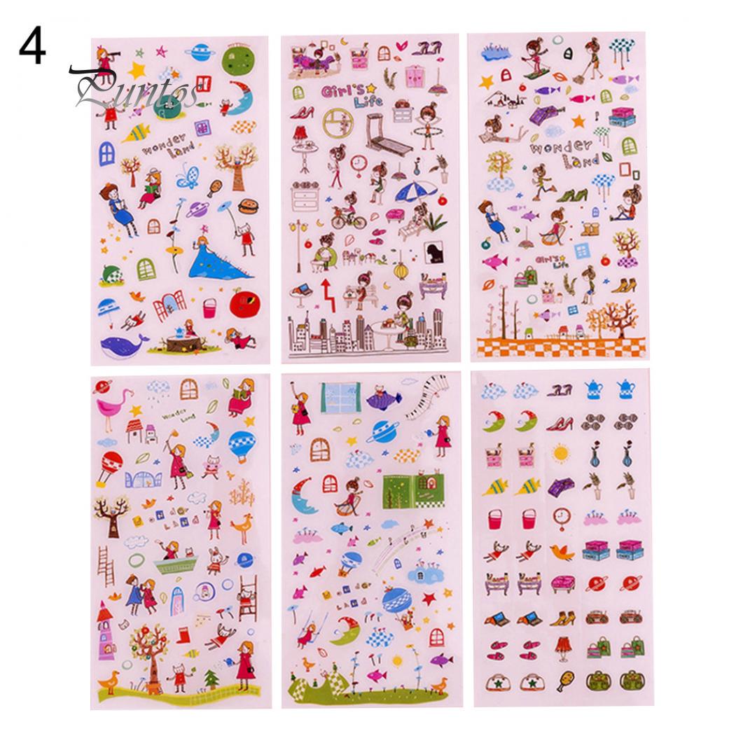 

Детские мультяшные наклейки.6 листов