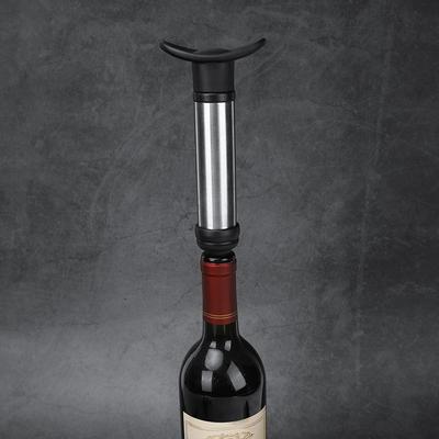 Tapón de Vino con Bomba de Vacío Conservador de Vino Aireador Tapones de Goma Negros Sellado Conservador Botella de Bebidas Tapones de Silicona
