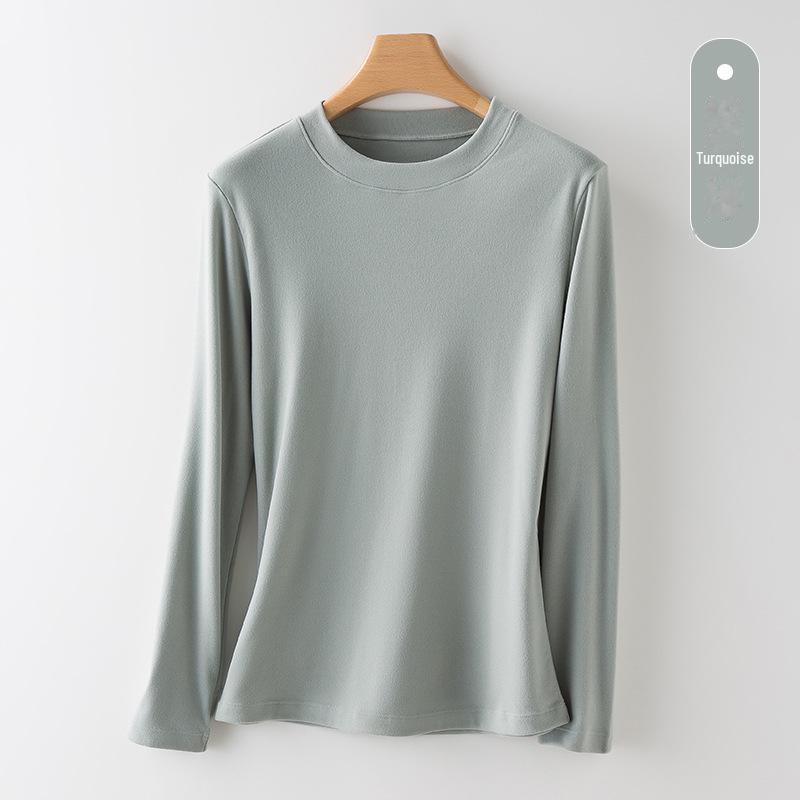 

Женская футболка с круглым вырезом и длинным рукавом из термошелкового протеинового базового слоя M бирюзовый