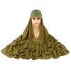 Women's Solid Color Hijab Scarf & Cotton Baseball Cap 2-Piece Set Chiffon Headscarf with Adjustable Cap Fashionable Hijab Combo
