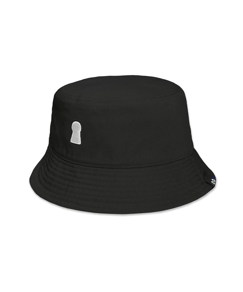 Sekeonmonollogeu Keyhole Signature Logo Bucket Hat Black Seac002Black