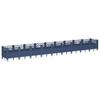Plant Box with Ground Spikes Blue Grey 363.5 x 43.5 x 43.5 cm PP