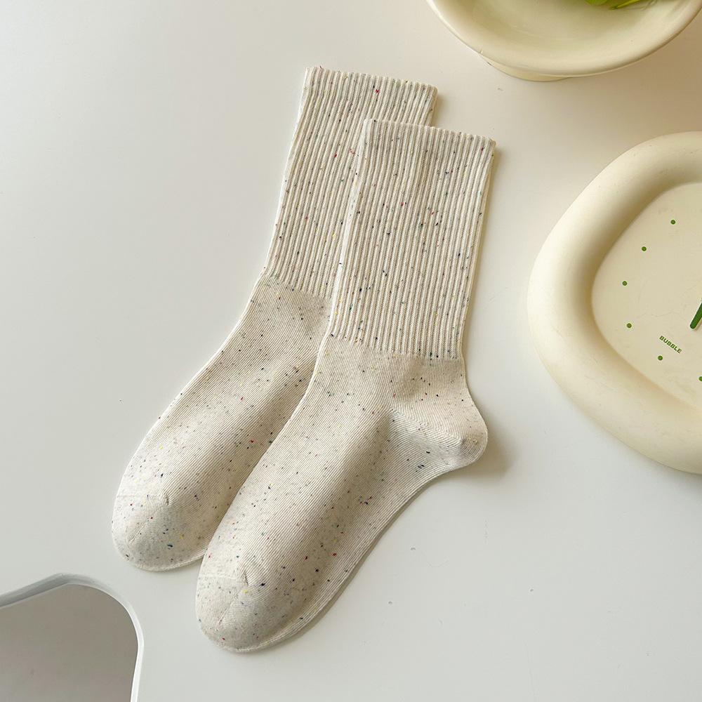 

5 пар женских летних носков до середины икры со свободным носком 5 pairs бежевый