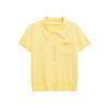 2025 Spring Women's POLO Collar Short-Sleeve Knit Pullover with Pocket